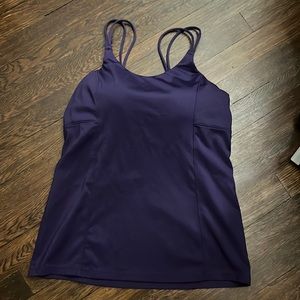 Athleta purple athletic bathing suit top